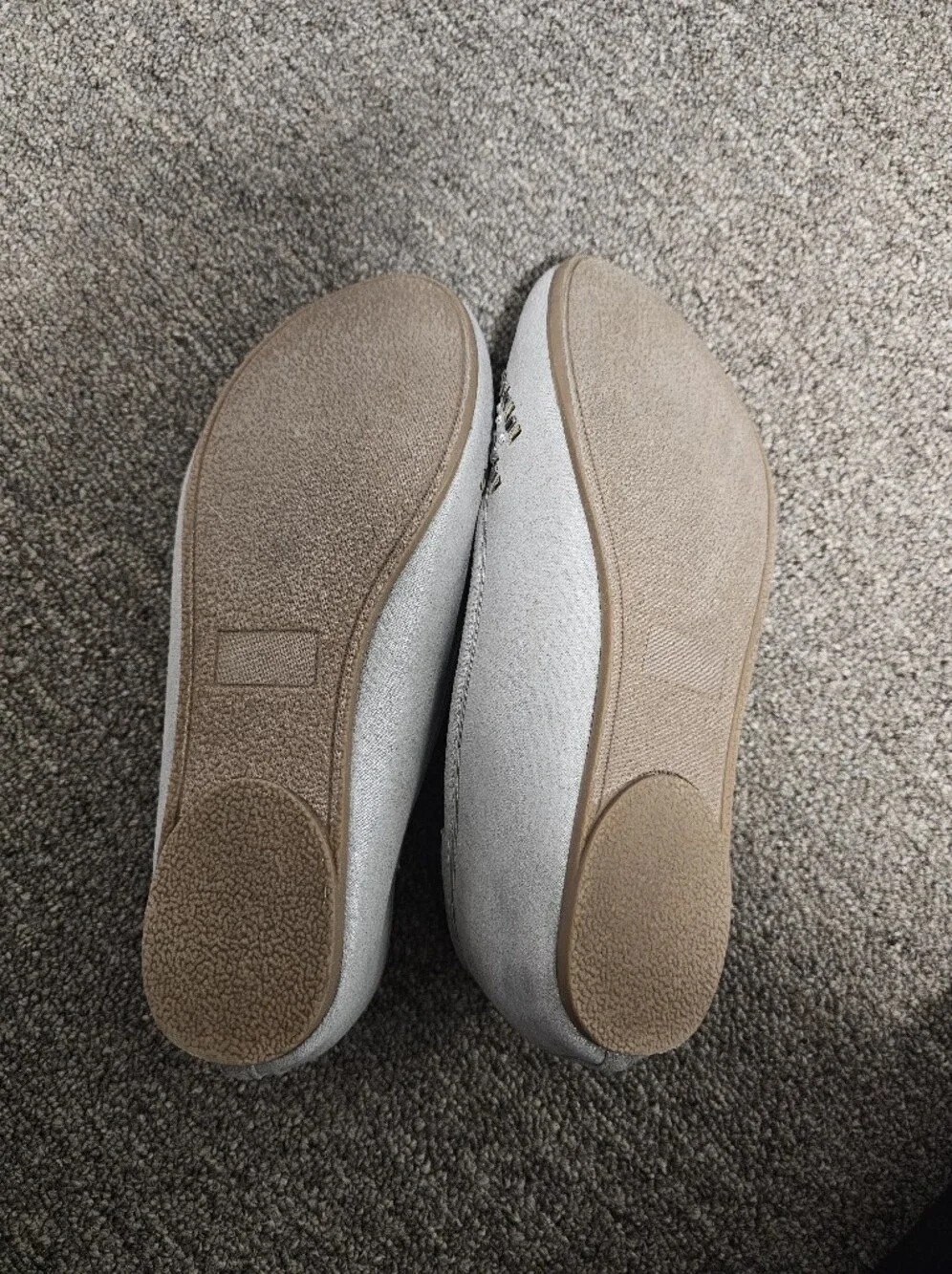 SO Silver Embellished Ballet Flats